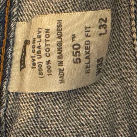 Levi's Men's Relaxed Fit 550 Blue Jeans Vintage 35x32 - Picture 8 of 12
